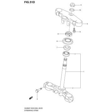 STEERING STEM (SV650SK1/SK2)