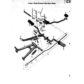 CENTER STAND-FOOTREST BAR-REAR BRAKE