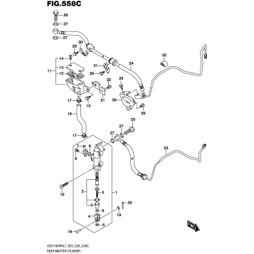 REAR MASTER CYLINDER (GSX1300RAL7 E33)