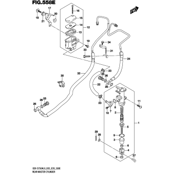 REAR MASTER CYLINDER (GSX-S750YAL9 E33)