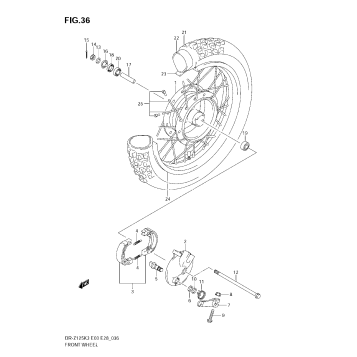 FRONT WHEEL (DR-Z125K3/K4/K5/K6/K7)