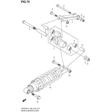 REAR CUSHION LEVER (AN400ZAL4 E28)