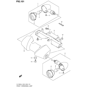 FRONT TURNSIGNAL LAMP (VL1500BL4 E33)
