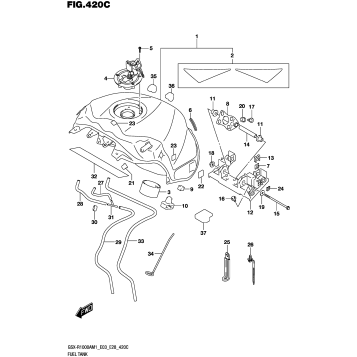FUEL TANK (GSX-R1000ZA,GSX-R1000RZA:E03,E28)