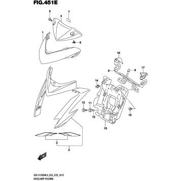 HEADLAMP HOUSING (GSX-S1000YAL9 E28)