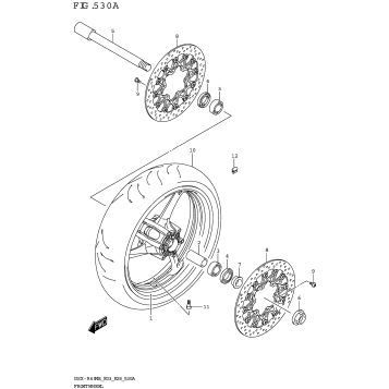 FRONT WHEEL (GSX-R600Z)