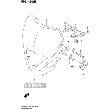 HEADLAMP COVER (RMX450ZL8 E28)