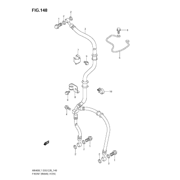 FRONT BRAKE HOSE (AN400 L1 E3)