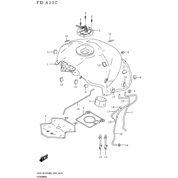 FUEL TANK (GSX1300RRQ:(E03,E28))