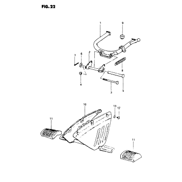 CENTER STAND - FOOTREST