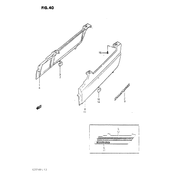 SEAT MOLDING (GS1150ES3/ESE/ESF)