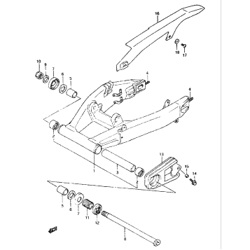 REAR SWINGING ARM (MODEL P)