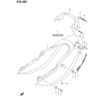SEAT TAIL COVER (GSF1200K2)