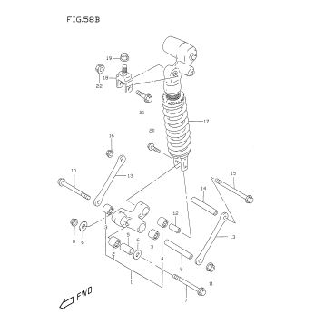 REAR CUSHION LEVER (MODEL W/X)