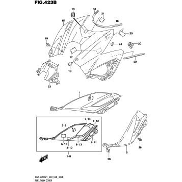 FUEL TANK COVER (GSX-S750Z,GSX-S750ZA)