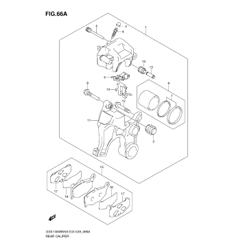 REAR CALIPER (GSX1300BKAK8/AK9)