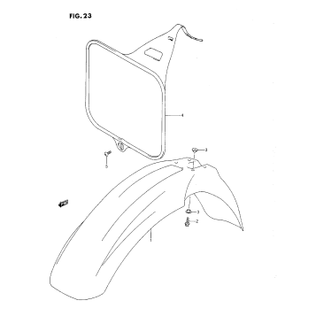 FRONT FENDER-FRONT NUMBER PLATE
