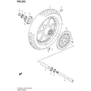 FRONT WHEEL (VL1500L4 E28)