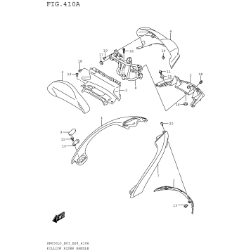 PILLION RIDER HANDLE (AN650L5 E03)