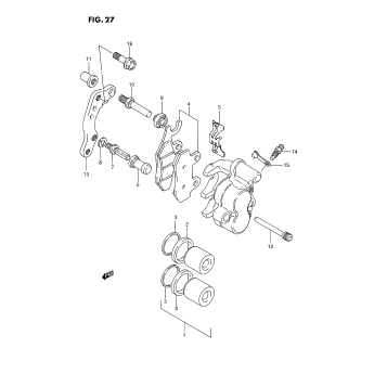 FRONT CALIPER (MODEL P/R)