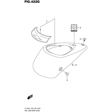 FUEL TANK FRONT COVER (VL1500TL7 E33)