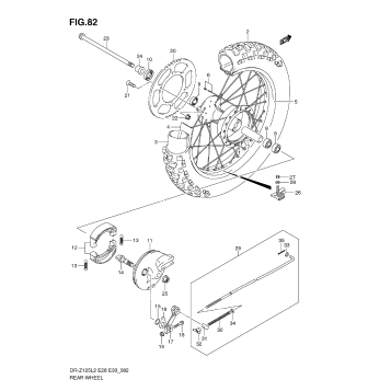 REAR WHEEL (DR-Z125L E33)