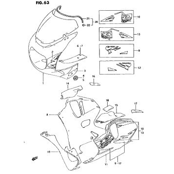 COWLING BODY PARTS (MODEL S D4A)
