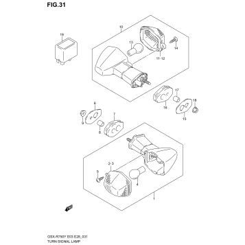 TURN SIGNAL LAMP (MODEL Y/K1)
