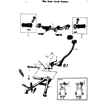 REAR BRAKE - STAND - FOOTREST