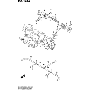 THROTTLE BODY HOSE/JOINT (GSX1300RAL9 E03)