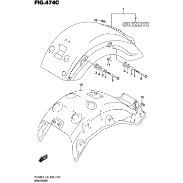 REAR FENDER (VL1500TL9 E03)