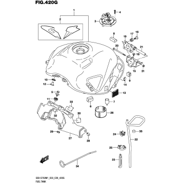 FUEL TANK (GSX-S750Z,GSX-S750ZA:E33)