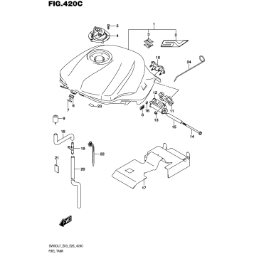 FUEL TANK (YKV)  (SV650L7 E33)