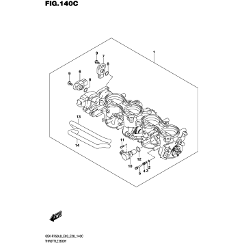 THROTTLE BODY (GSX-R750L8 E33)