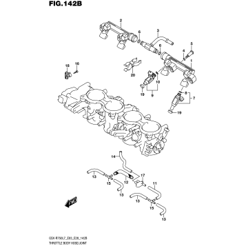 THROTTLE BODY HOSE/JOINT (GSX-R750L7 E28)