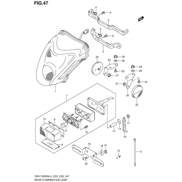 REAR COMBINATION LAMP (GSX1300RAL4 E03)