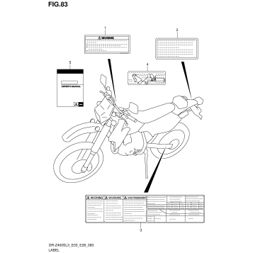LABEL (DR-Z400SL3 E33)