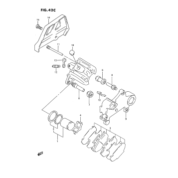 REAR CALIPER (MODEL P/R/S/T)