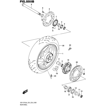 REAR WHEEL (GSX-S750AL6 E28)