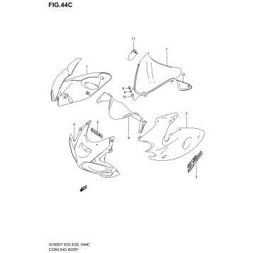 COWLING BODY (SV650SK2)