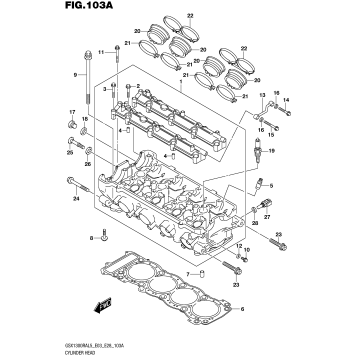 CYLINDER HEAD (GSX1300RAL5 E03)
