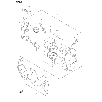 FRONT CALIPER (NOT FOR U.S. MARKET)