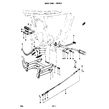 CENTER STAND - FOOTREST