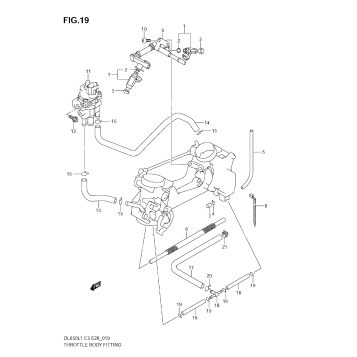 THROTTLE BODY FITTING (DL650 L1 E33)