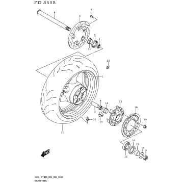 REAR WHEEL (GSX-R750Z)