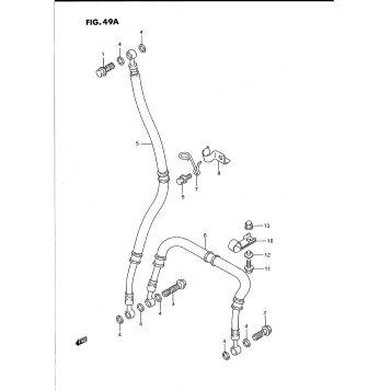 FRONT BRAKE HOSE (MODEL R/S)