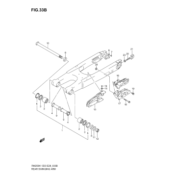 REAR SWINGING ARM (MODEL K5/K6)