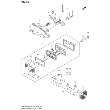 REAR COMBINATION LAMP (GSX-R1000ZL4 E33)