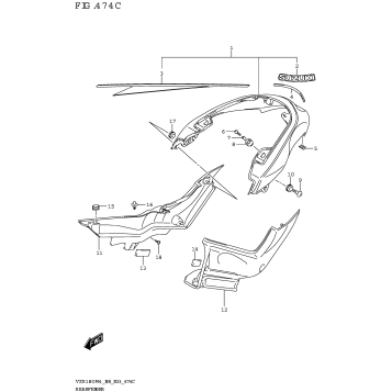 REAR FENDER (VZR1800BZ)(KEL)