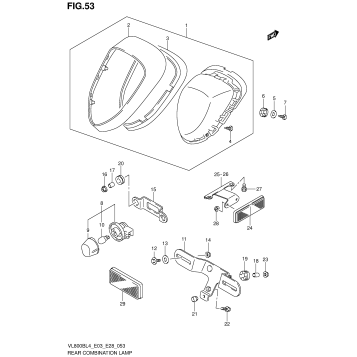 REAR COMBINATION LAMP (VL800BL4 E28)